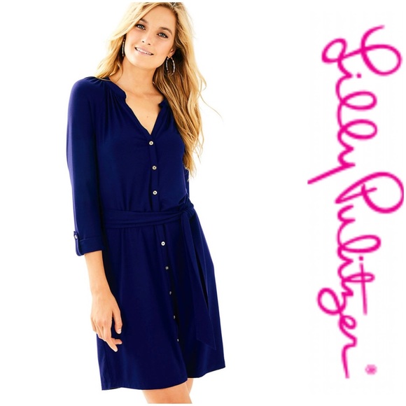   NWOT LILLY PULITZER Bailor True Blue Dress - Picture 5 of 9